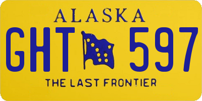 AK license plate GHT597