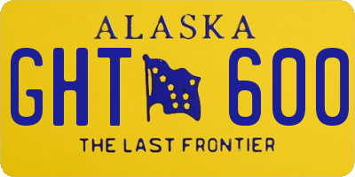 AK license plate GHT600