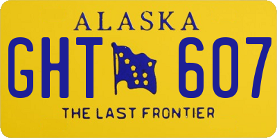 AK license plate GHT607