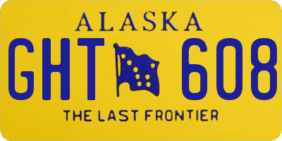 AK license plate GHT608