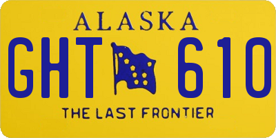 AK license plate GHT610