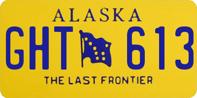 AK license plate GHT613