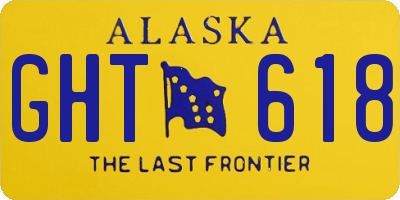 AK license plate GHT618
