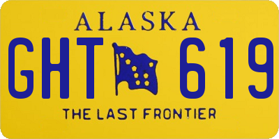 AK license plate GHT619