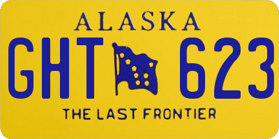 AK license plate GHT623