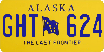 AK license plate GHT624