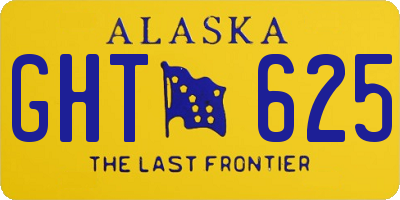 AK license plate GHT625