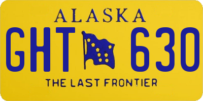 AK license plate GHT630