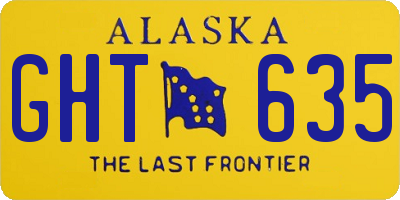 AK license plate GHT635