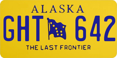 AK license plate GHT642