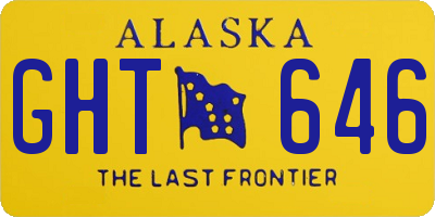 AK license plate GHT646
