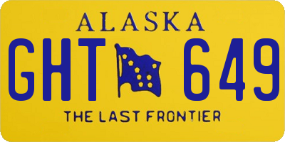 AK license plate GHT649