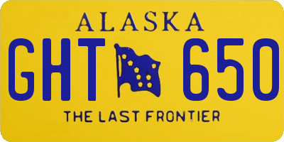 AK license plate GHT650