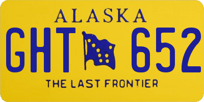 AK license plate GHT652