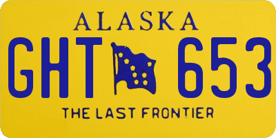 AK license plate GHT653