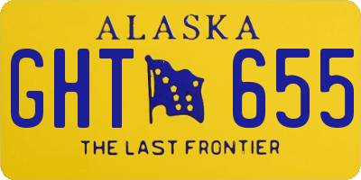 AK license plate GHT655