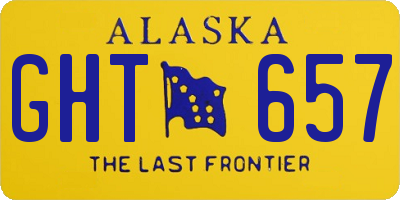 AK license plate GHT657