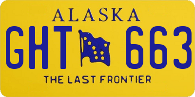 AK license plate GHT663