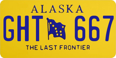 AK license plate GHT667