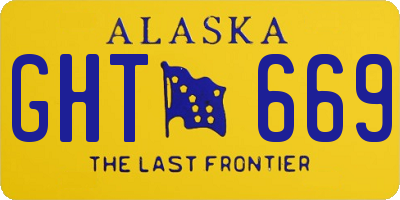 AK license plate GHT669