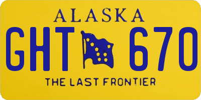 AK license plate GHT670