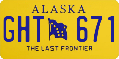 AK license plate GHT671