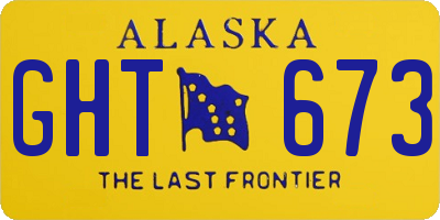 AK license plate GHT673