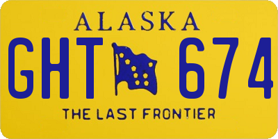 AK license plate GHT674