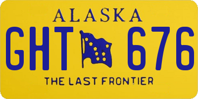 AK license plate GHT676
