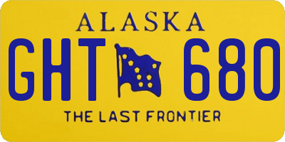 AK license plate GHT680