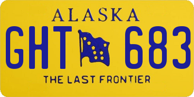 AK license plate GHT683