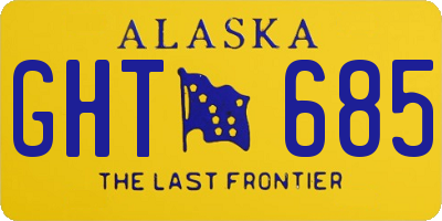 AK license plate GHT685