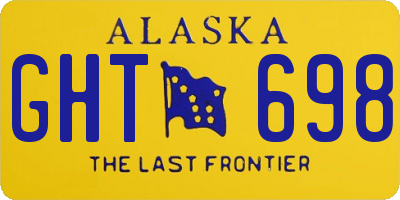 AK license plate GHT698