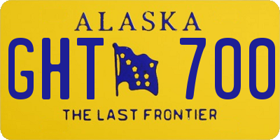 AK license plate GHT700
