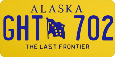 AK license plate GHT702