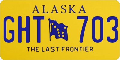 AK license plate GHT703
