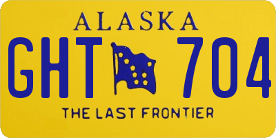 AK license plate GHT704