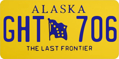 AK license plate GHT706