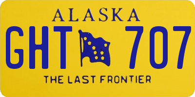 AK license plate GHT707