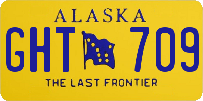 AK license plate GHT709