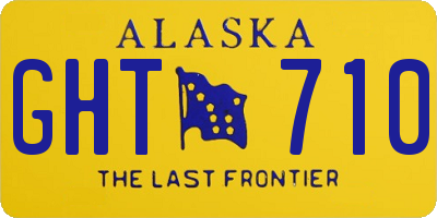 AK license plate GHT710