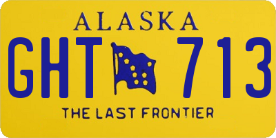 AK license plate GHT713