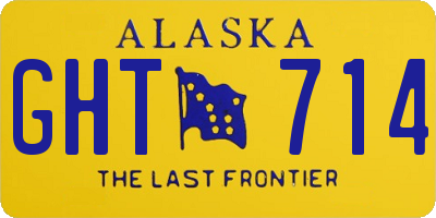AK license plate GHT714