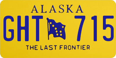 AK license plate GHT715
