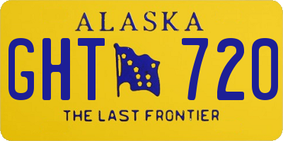 AK license plate GHT720