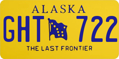 AK license plate GHT722