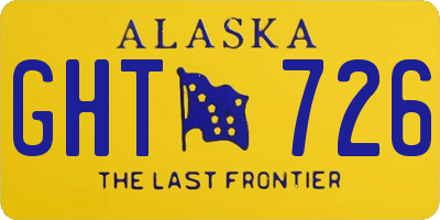 AK license plate GHT726