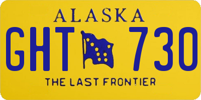 AK license plate GHT730