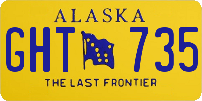 AK license plate GHT735
