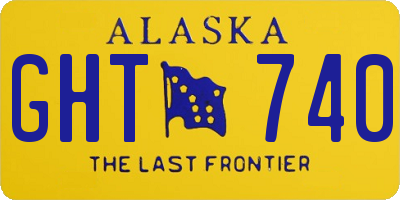 AK license plate GHT740